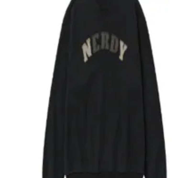 [S] NERDY VINTAGE ARCH LOGO SWEATSHIRT_BLACK, PNEF24SW1001 (SN534)