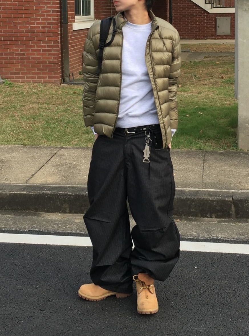 韓系立體剪裁彎刀長褲