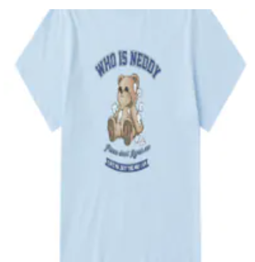 [S] NERDY WHO IS NEDDY S/S T-SHIRT_SKY BLUE, PNEU25ST1214 (SN543)