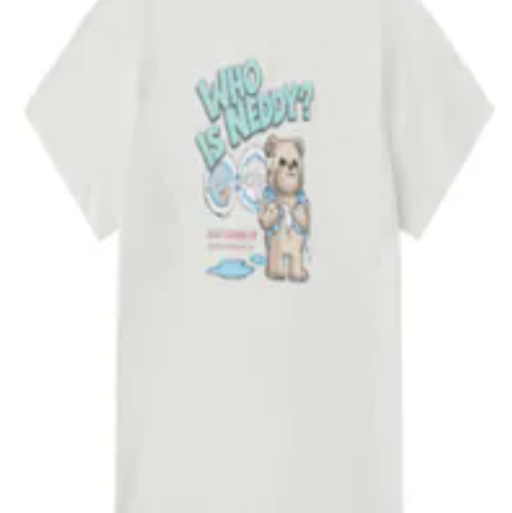 [S] NERDY NEDDY LAUNDRY S/S T-SHIRT 25SS_CREAM, PNEU25ST1302 (SN544)