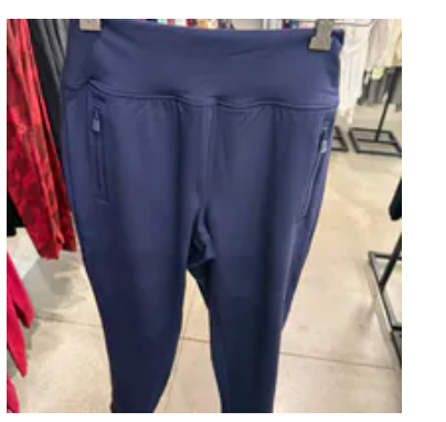 [S] CALVIN KLEIN BLUE ZIP AKLES JOGGERS POCKET YOGA PANTS, 406G645-501 (SCK824)