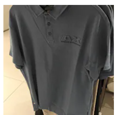 [S] ARMANI EXCHANGE NAVY BLUE ENGRAVED POLO SHIRT, 3DZFAAZJUAZ-45AM (SAX375)