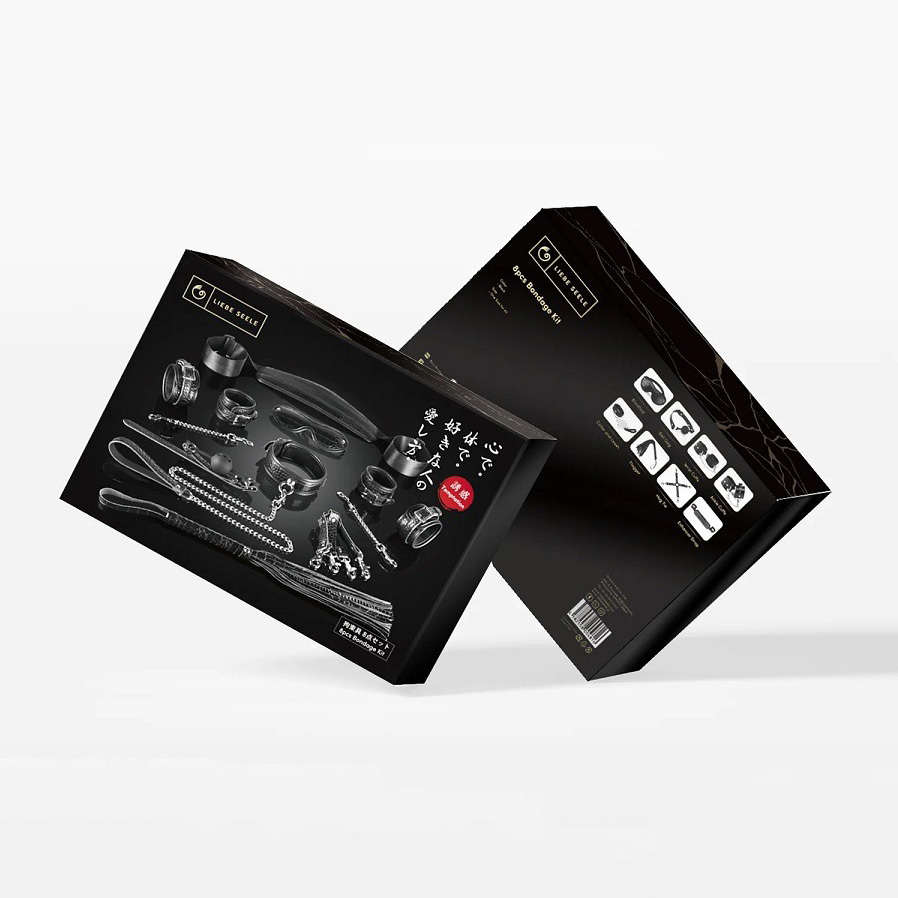 Liebe Seele Temptation 誘惑系列 經典束縛套裝 8件裝 - 黑色