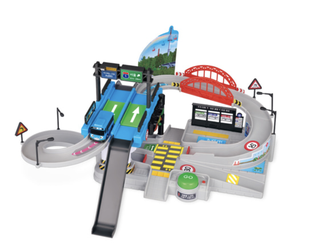 Tayo 交通燈交通遊戲+4輛迷你小車