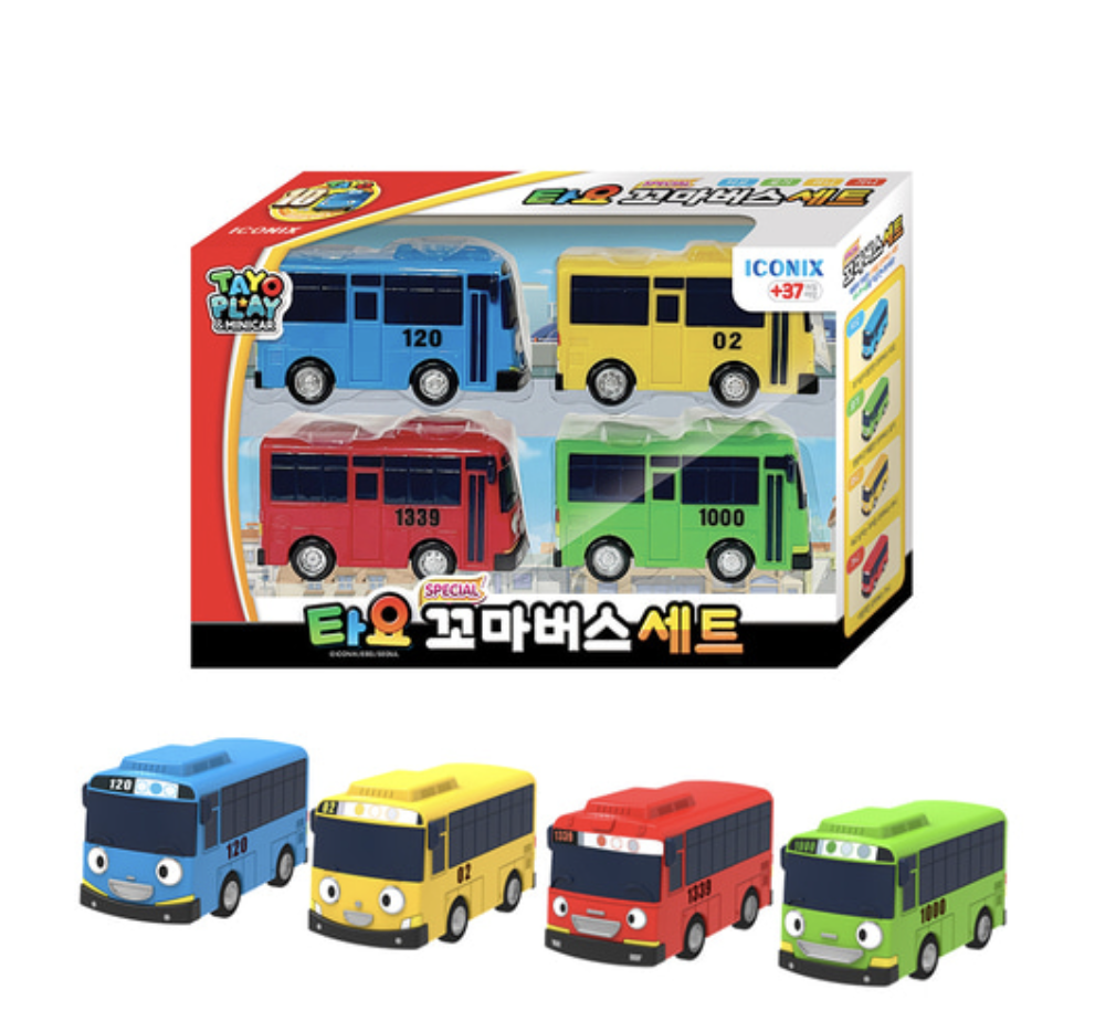 Tayo 交通燈交通遊戲+4輛迷你小車