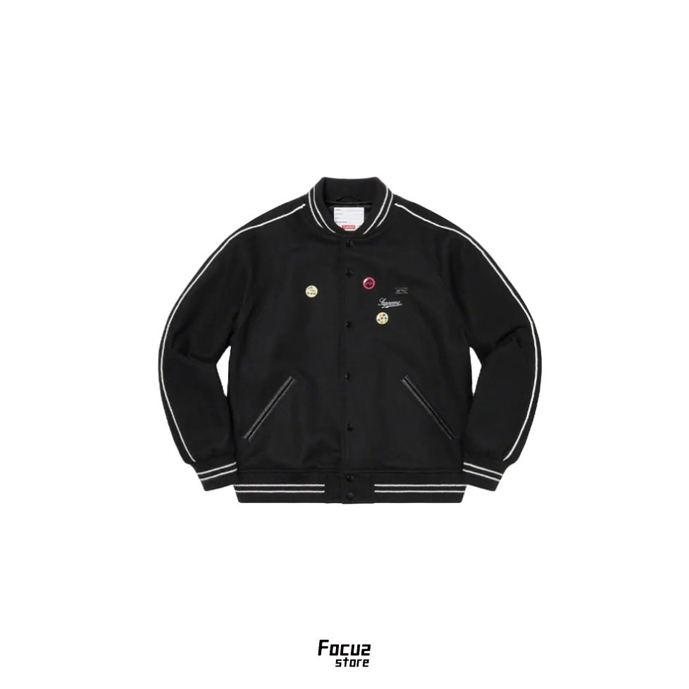 【Focus store】現貨秒發 Supreme SS21 Week11 x Jamie Reid 美式撞色字母棒球外套