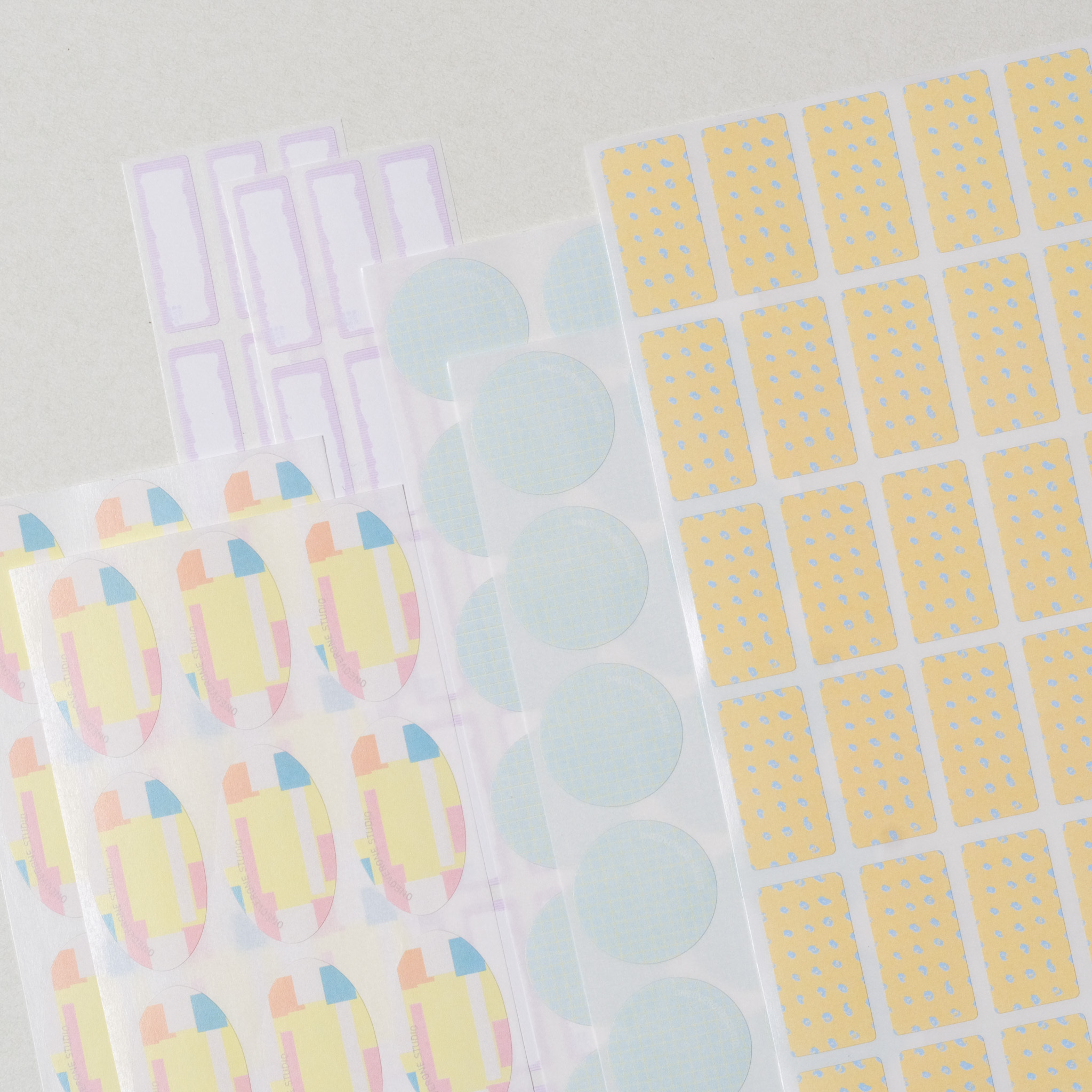 貼紙綜合包 造型風格 模造貼 03 Soft Bright Palette 亮柔色系｜一分之一工作室 台灣