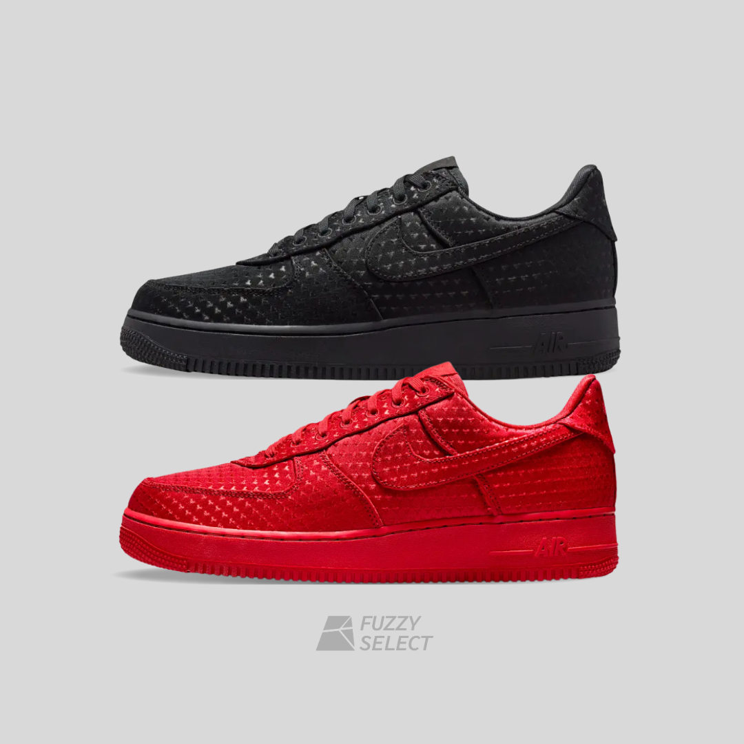 【逢甲 FUZZY】Nike Air Force 1 "Valentine's Day" 情人節 滿版愛心 全黑 IB6836-001 全紅 IB6836-600