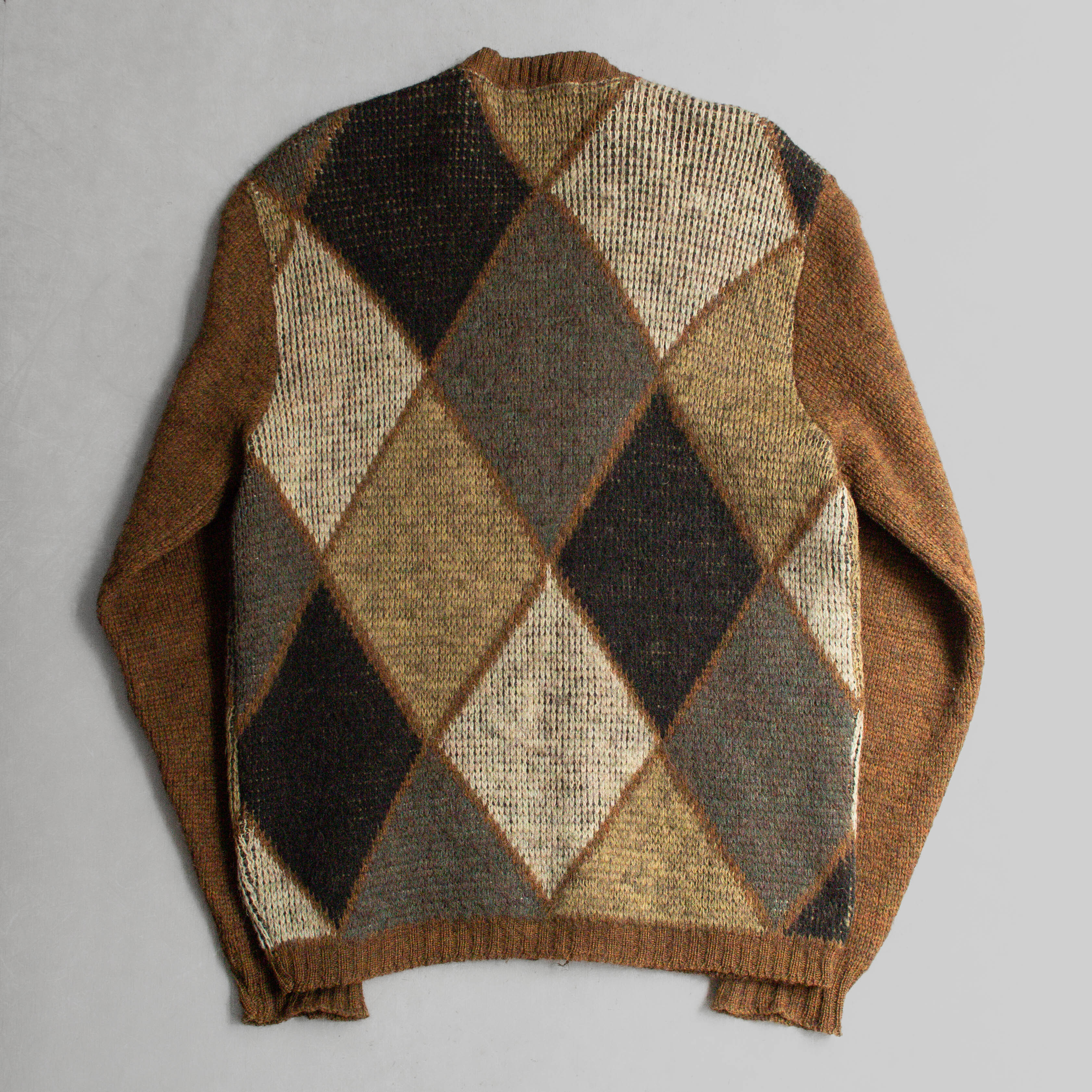 BRENTWOOD WOOL ZIP CARDIGAN 美國 針織 羊駝毛 棕色 菱格紋 拉鍊 針織 外套