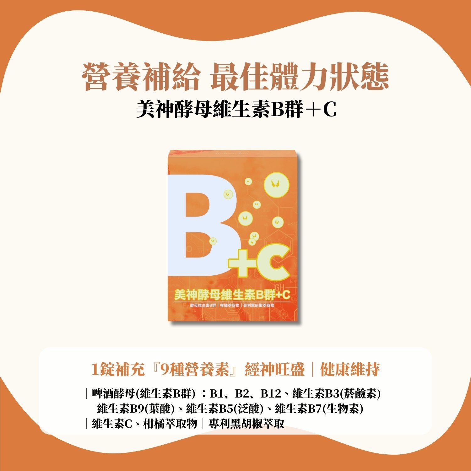 美神酵母維生素B群+C
