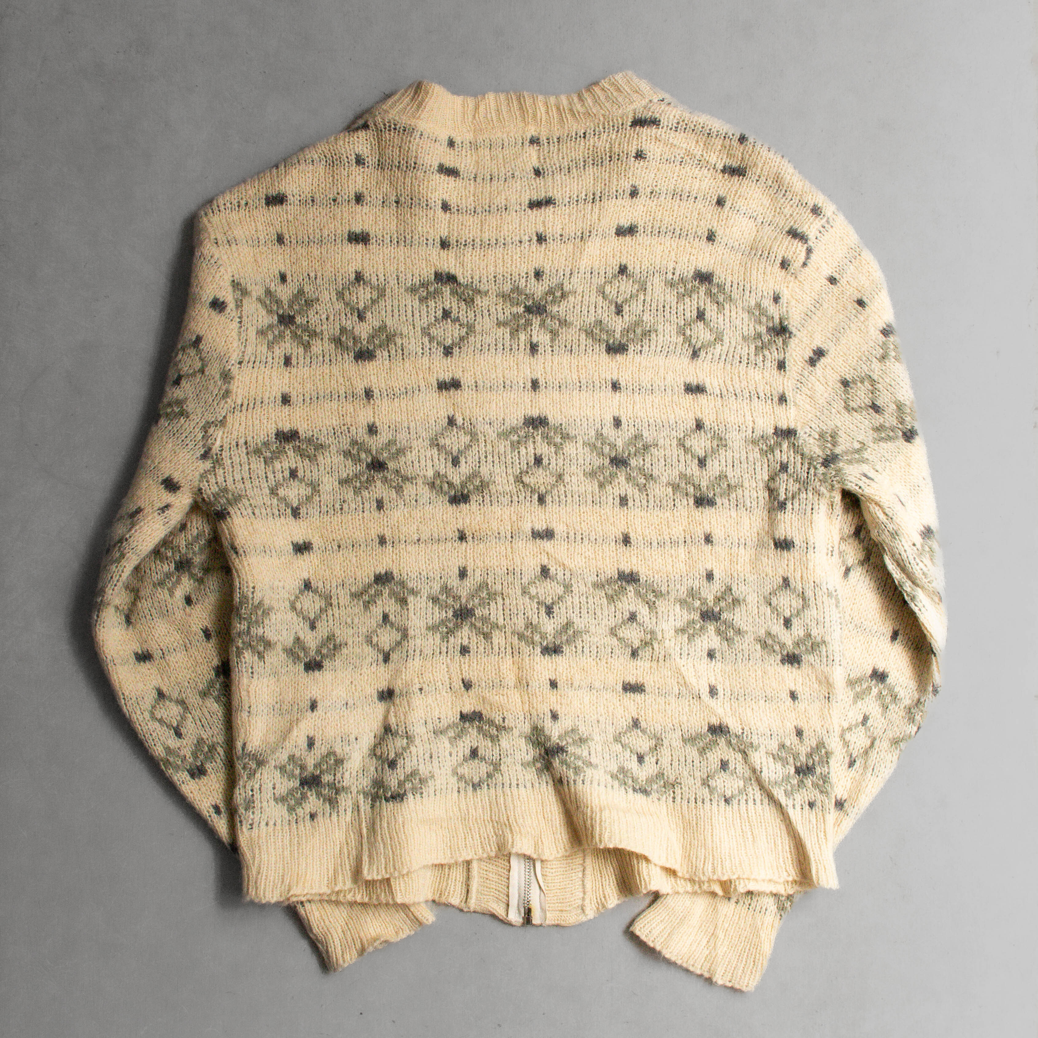 PILGRIM MOHAIR ZIP CARDIGAN 美國 米白 雪花 馬海毛 針織 拉鍊 外套