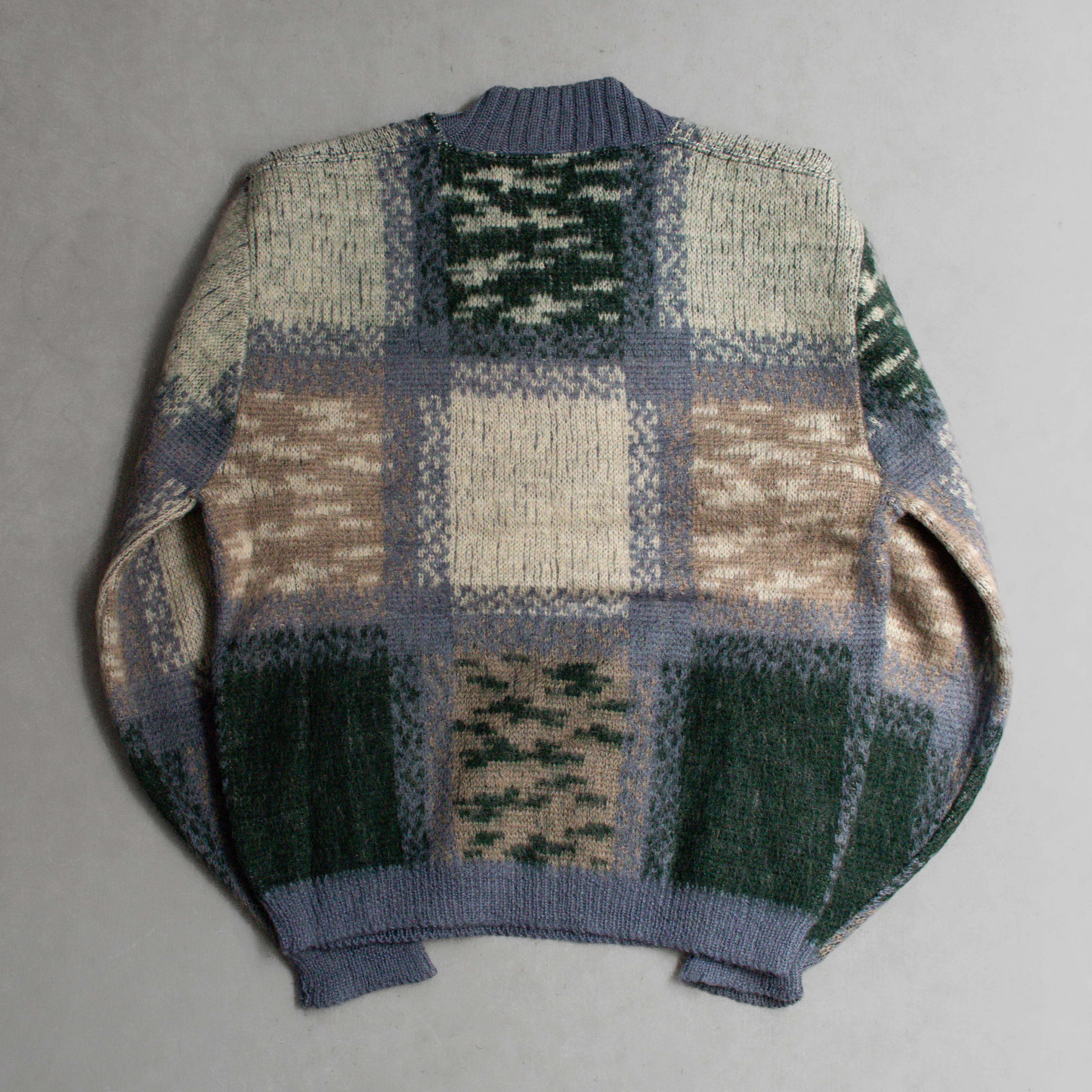 TOWNCRAFT MOHAIR SWEATER 美國 灰色 格紋 馬海毛 針織 V領 套頭 毛衣