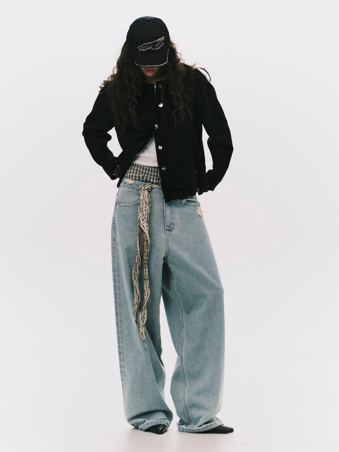 ANOWHEREMAN｜Baggy Denim Jeans Light Blue (Women)