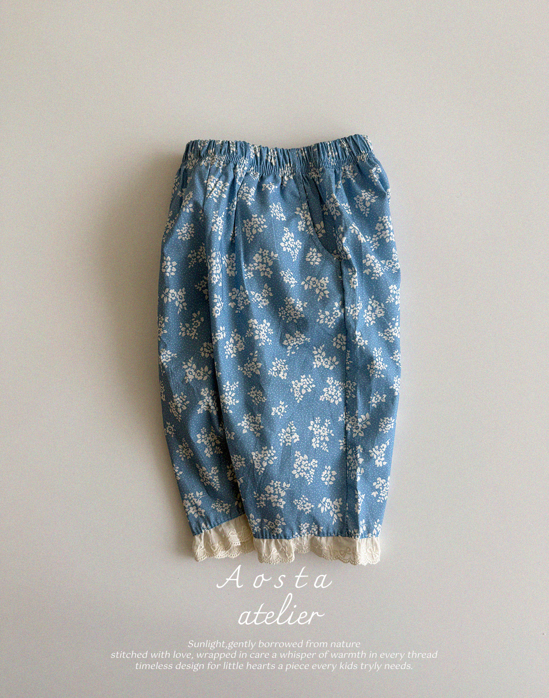 巴黎花園蕾絲下擺褲