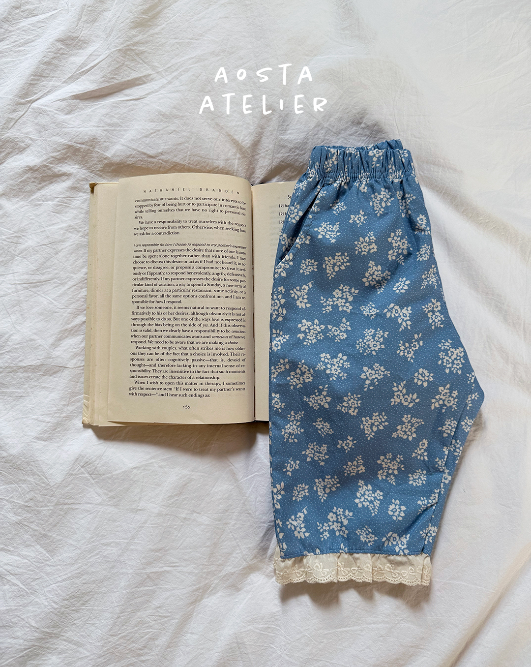 巴黎花園蕾絲下擺褲