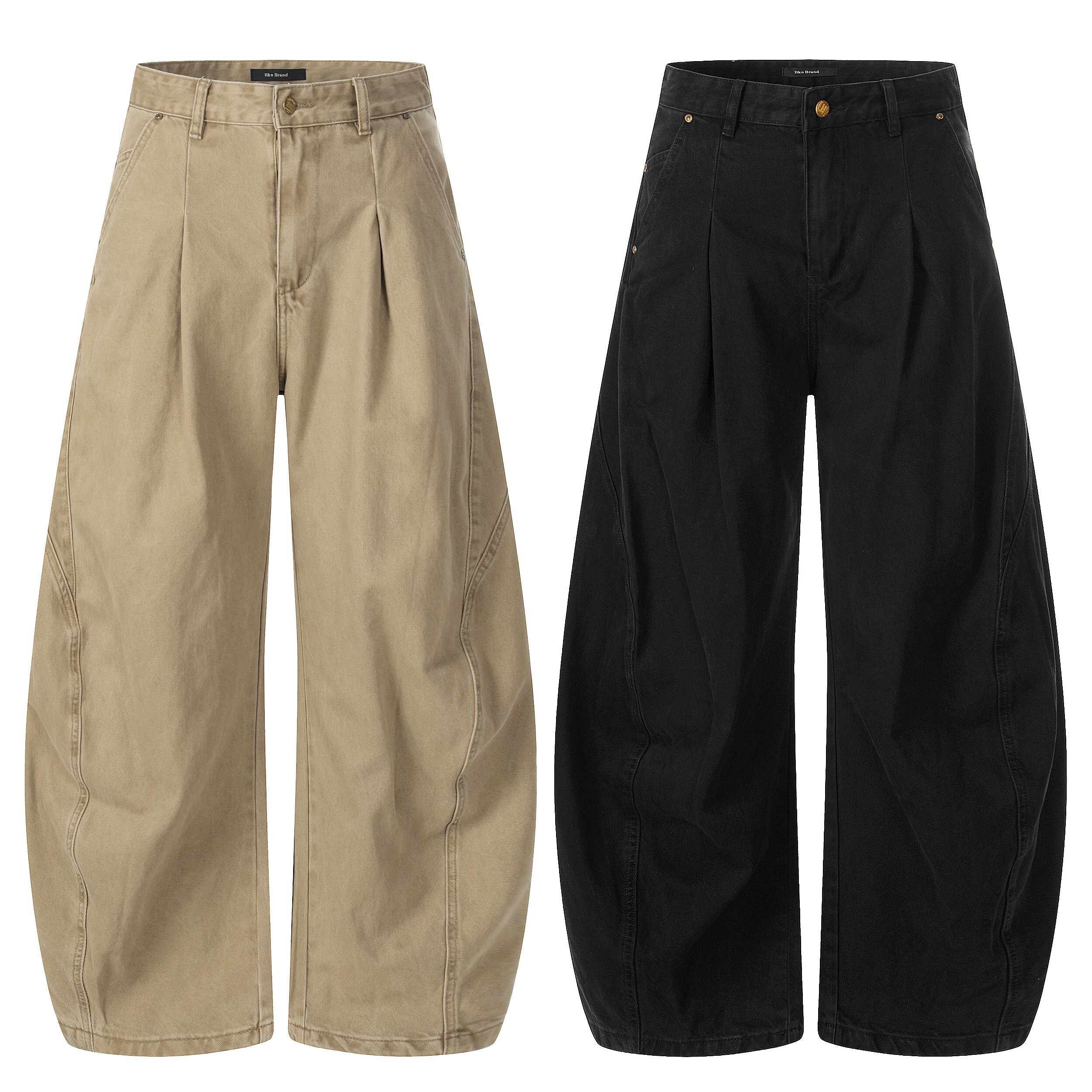 XIN SELECT 打褶 錐形 長褲 彎刀褲 兩色 CK3615