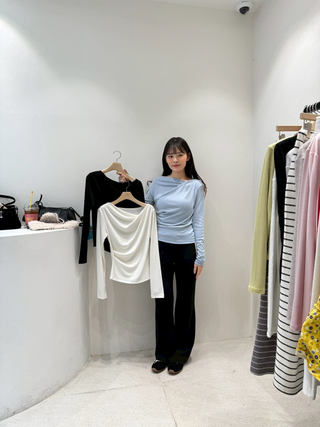 GC5504 抓皺肩上衣 *特價* (優惠碼同充值購物金不適用)