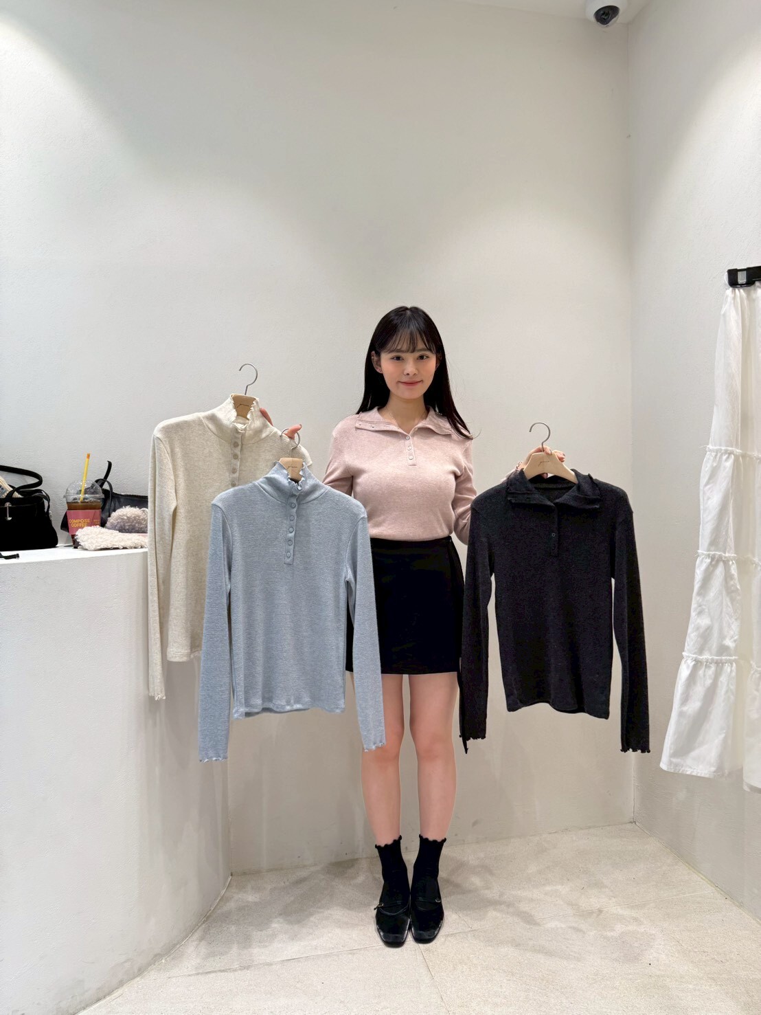 GC5505 亨利高領上衣 *特價* (優惠碼同充值購物金不適用)