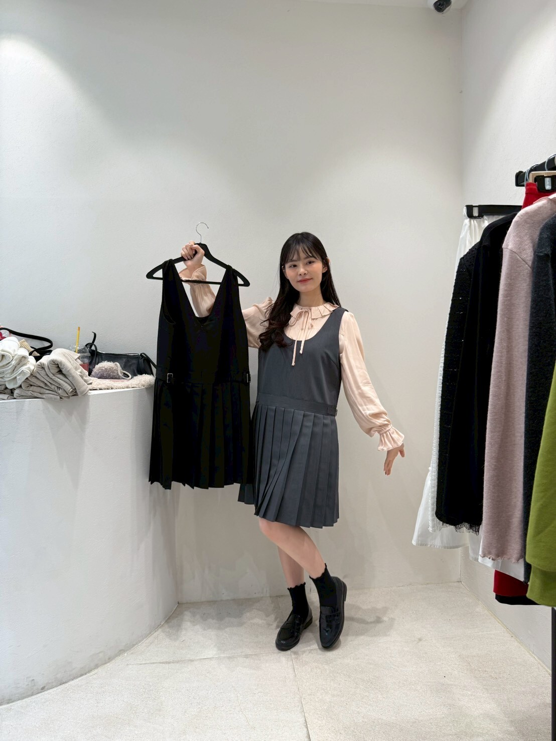 GC5515 百褶背心連身裙 *特價* (優惠碼同充值購物金不適用)