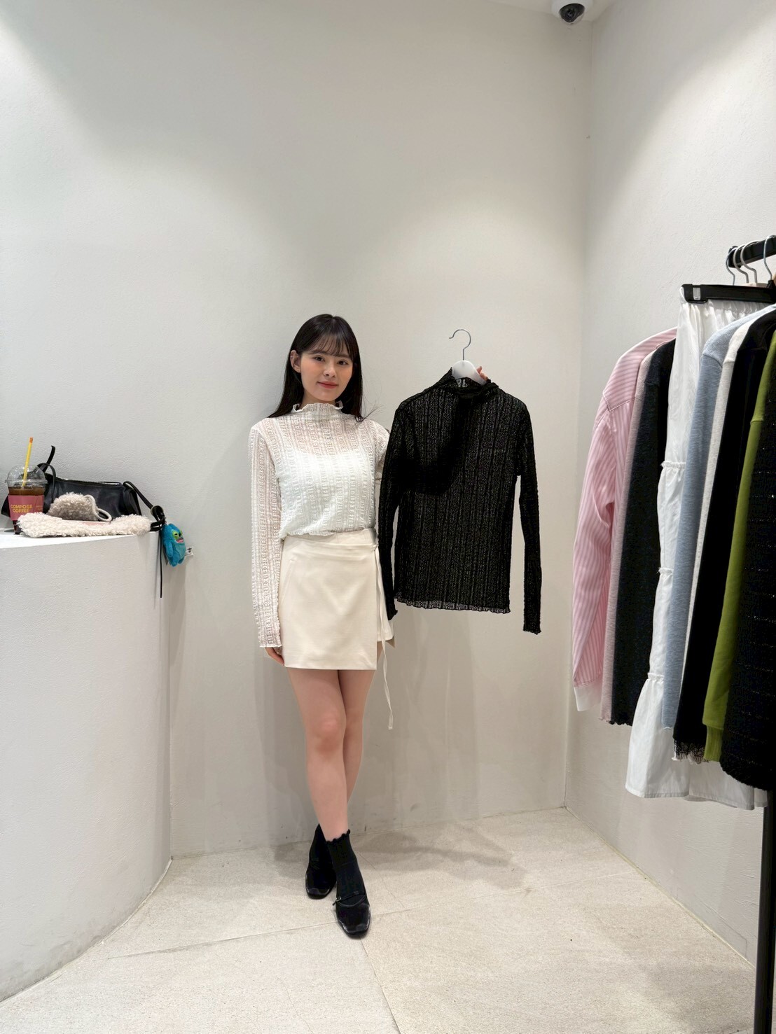 GC5518 透膚立領打底上衣 *特價* (優惠碼同充值購物金不適用)