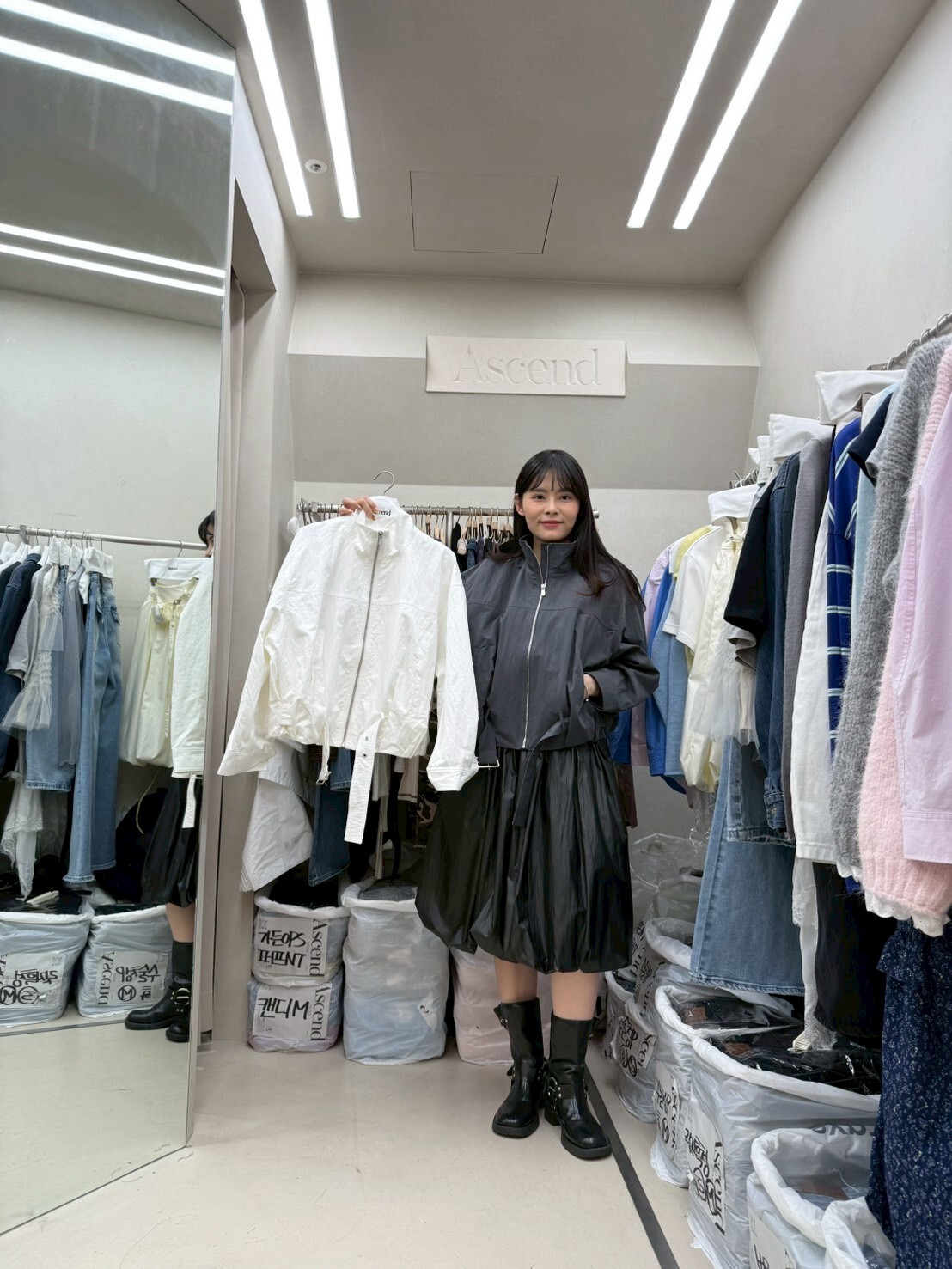 AC5503 企領皮帶扣造型拉錬風褸 *特價* (充值購物金不適用)