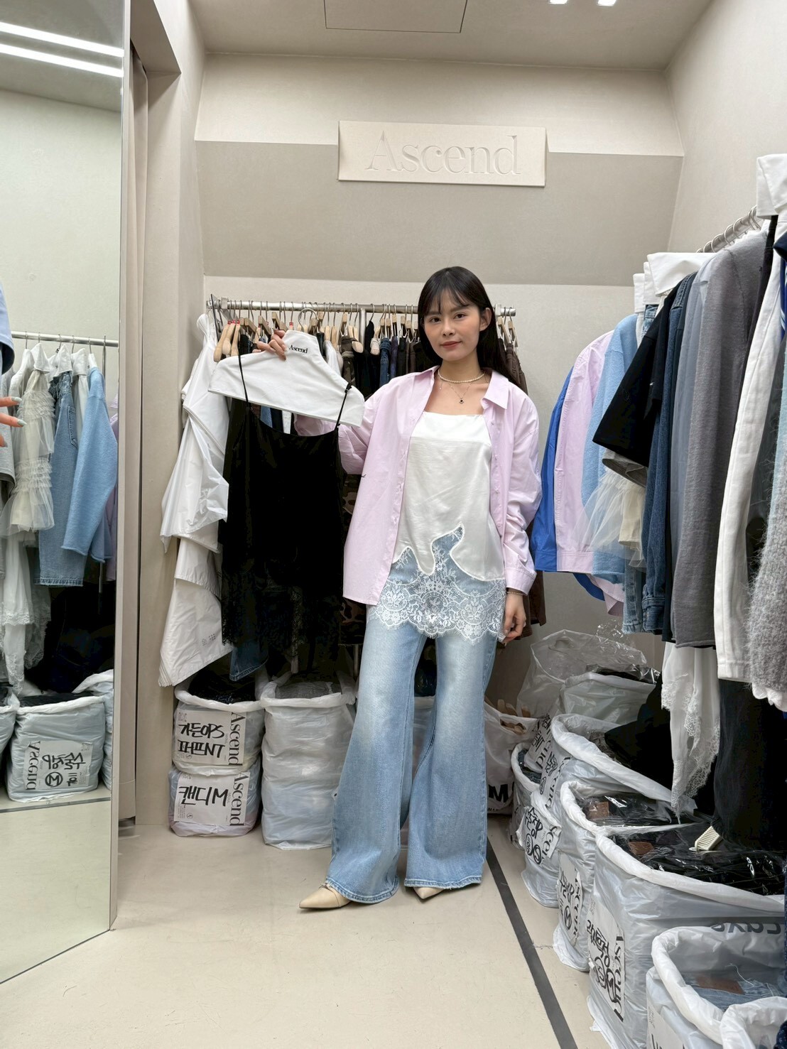 AC5516 通花蕾絲吊帶裙 *特價* (充值購物金不適用)