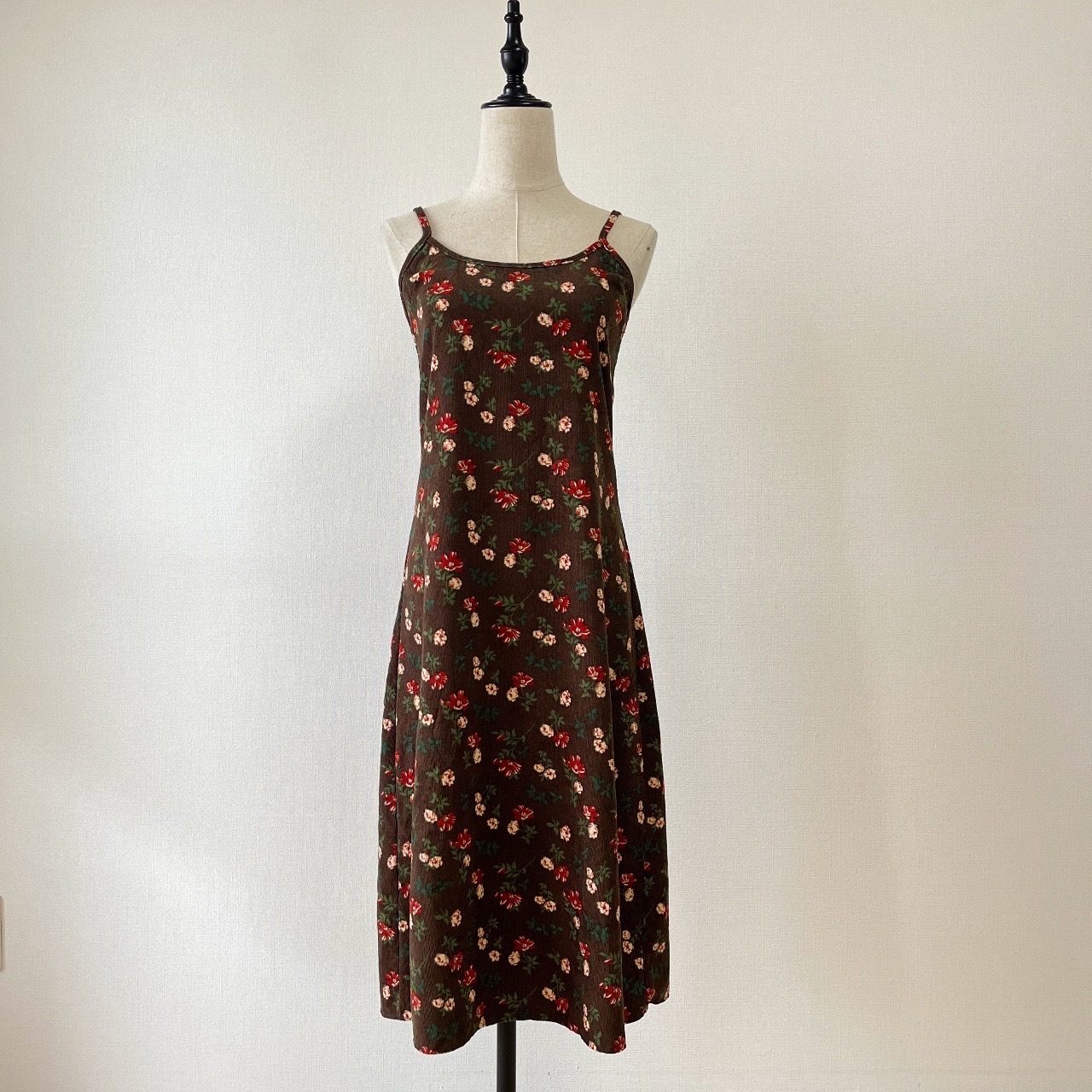 秋日園野吊帶古著連身裙