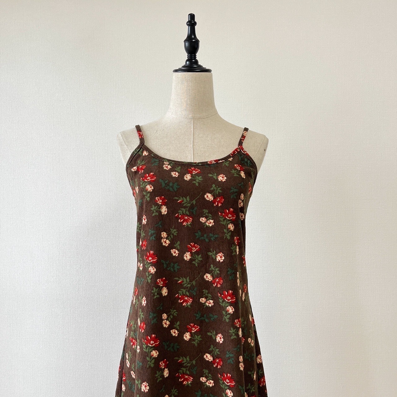 秋日園野吊帶古著連身裙