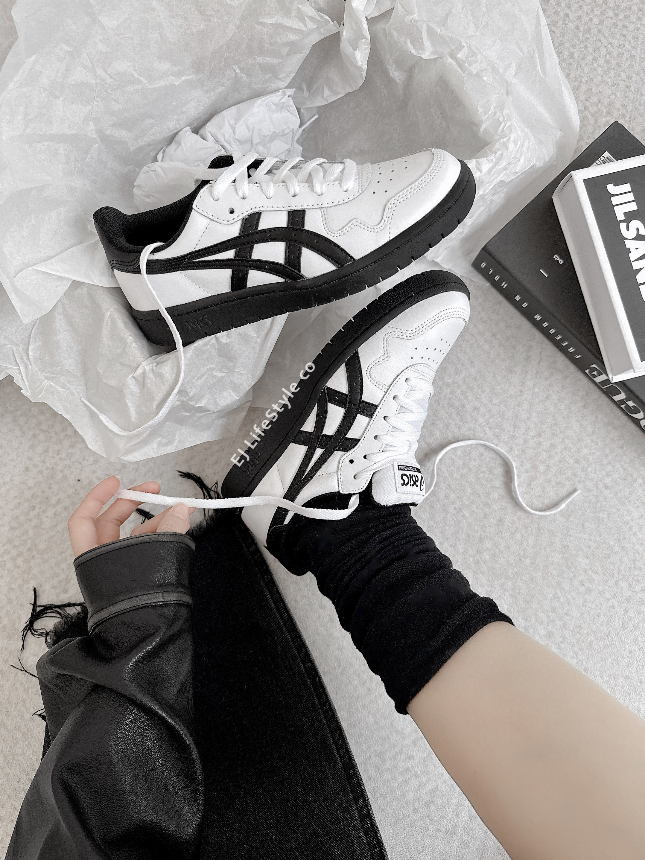 ASICS JAPAN PRO 白黑 仿皮革 復古 男女鞋 1201A978-100 / 調貨