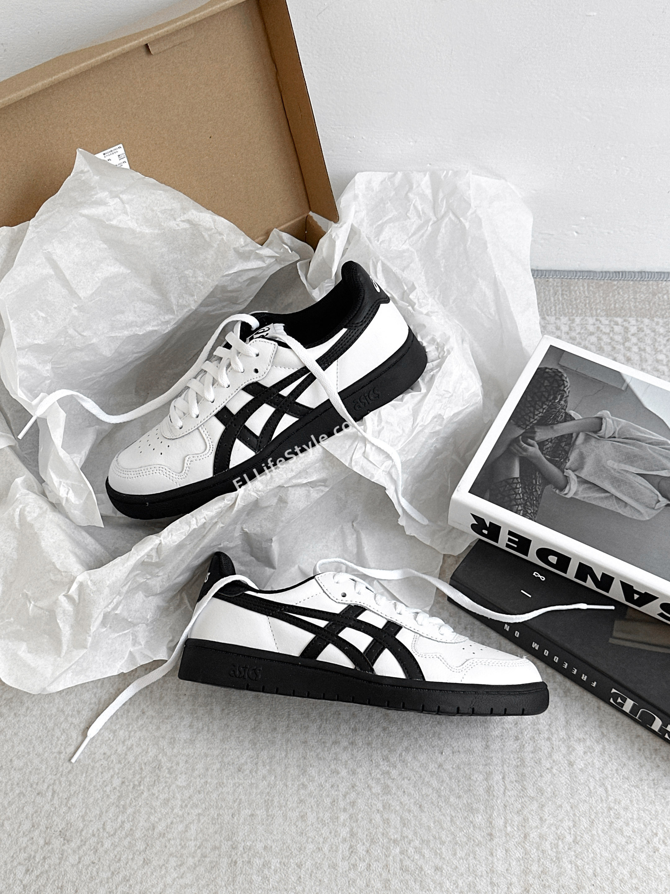 ASICS JAPAN PRO 白黑 仿皮革 復古 男女鞋 1201A978-100 / 調貨