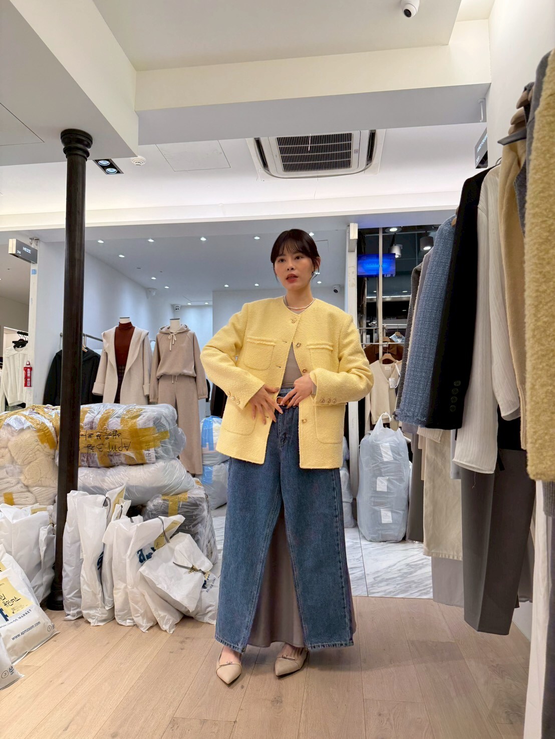 AY5510 原色收腳牛仔褲