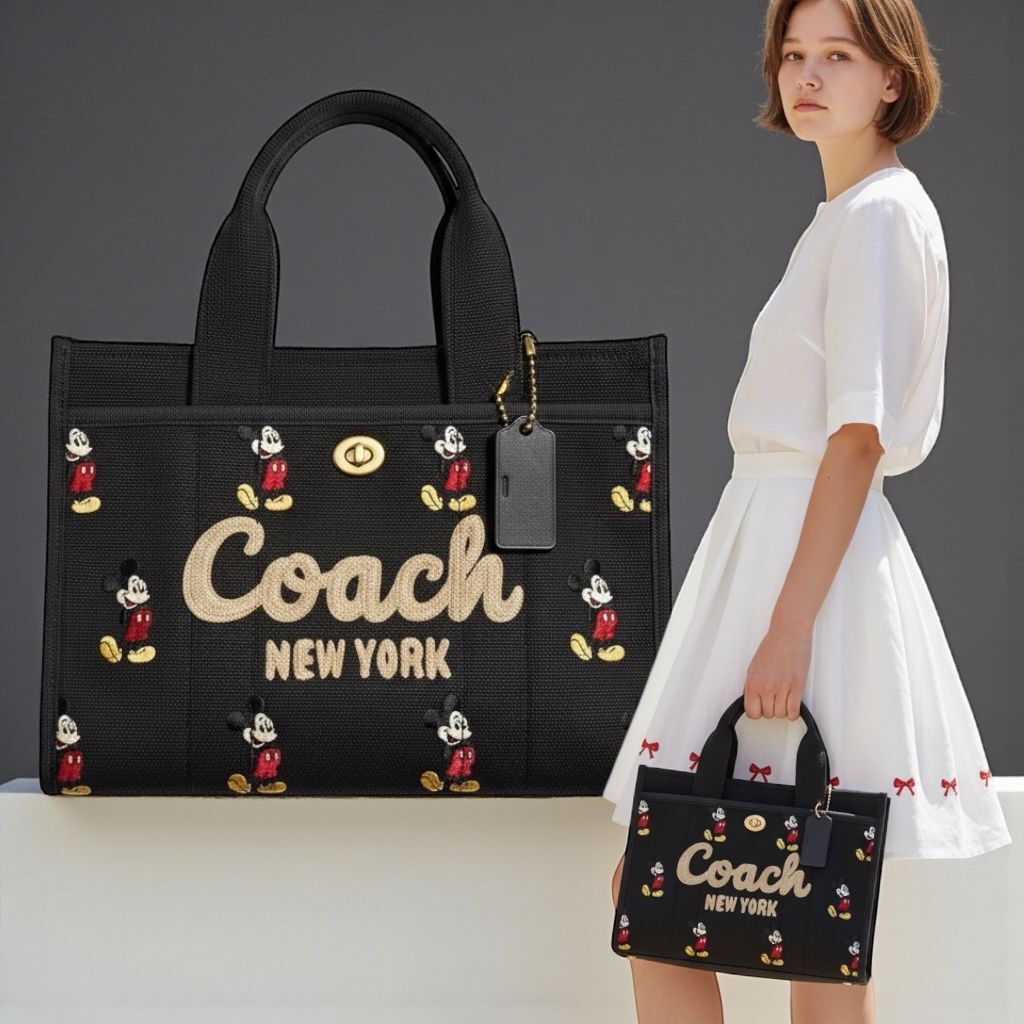 Coach x 迪士尼｜米奇刺繡大托特包