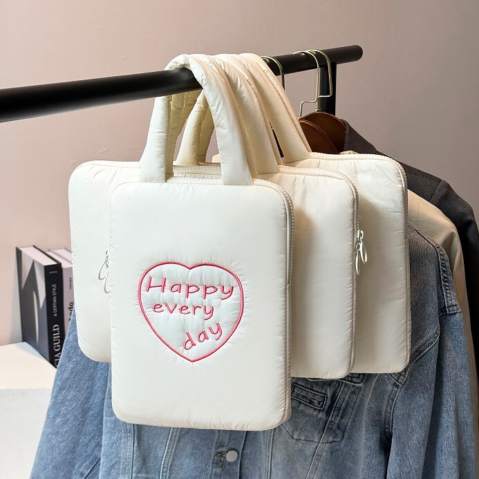 《6563》英文字愛心平板筆電電腦包