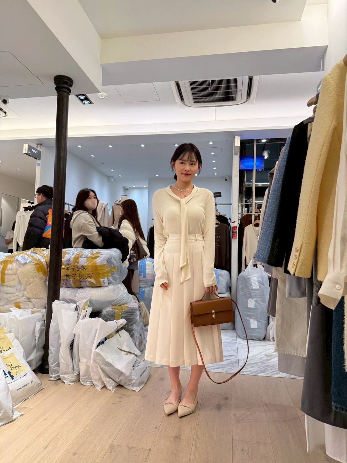 AY5503 百褶西裝長裙