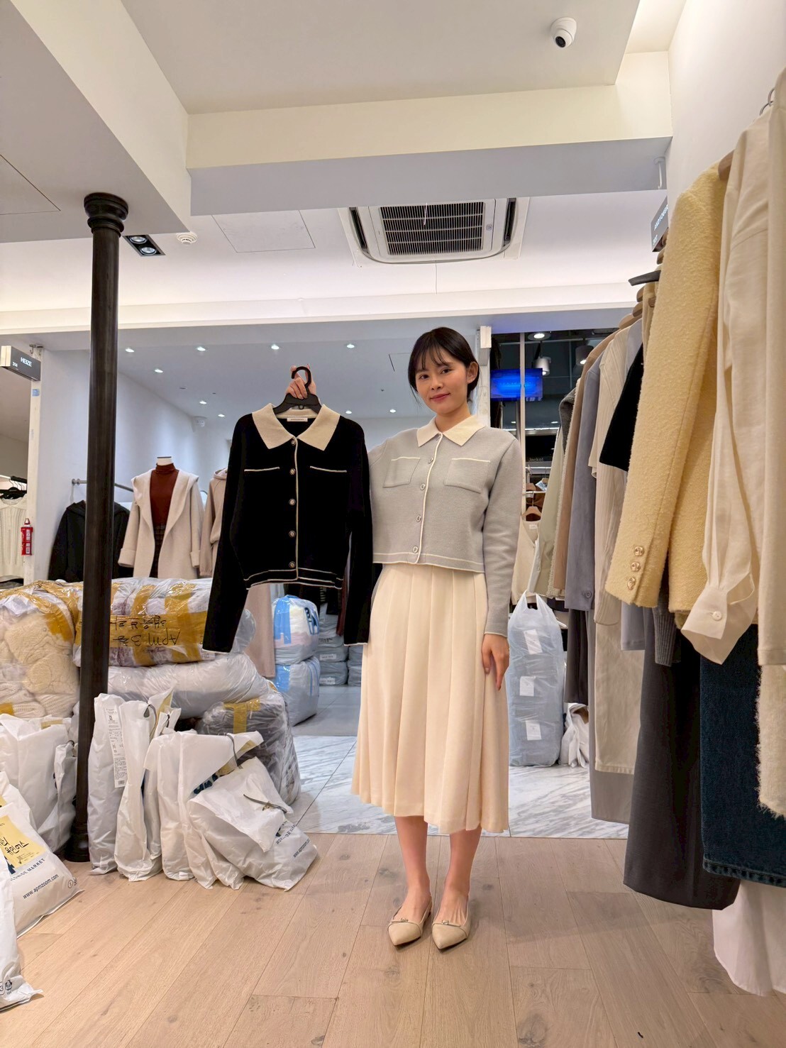 AY5230 小香風針織短版外套