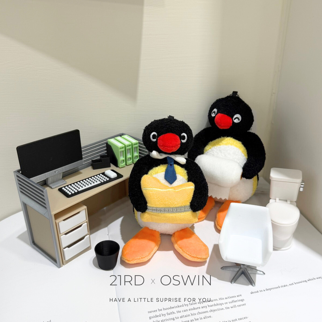PINGU 企鵝家族 上班摸魚系列 搭子系列 吊飾玩偶