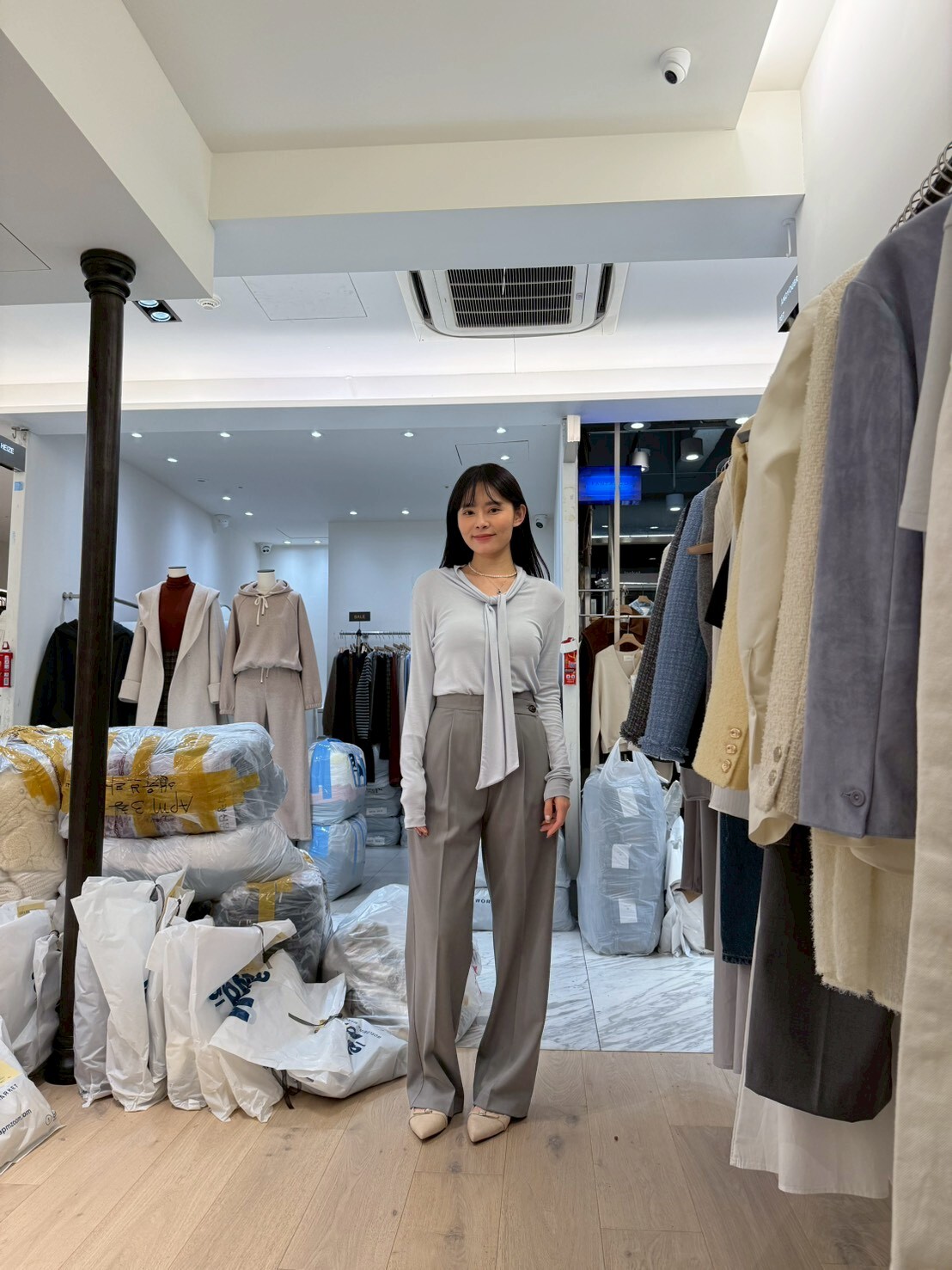 AY5511 斜扣直筒西褲