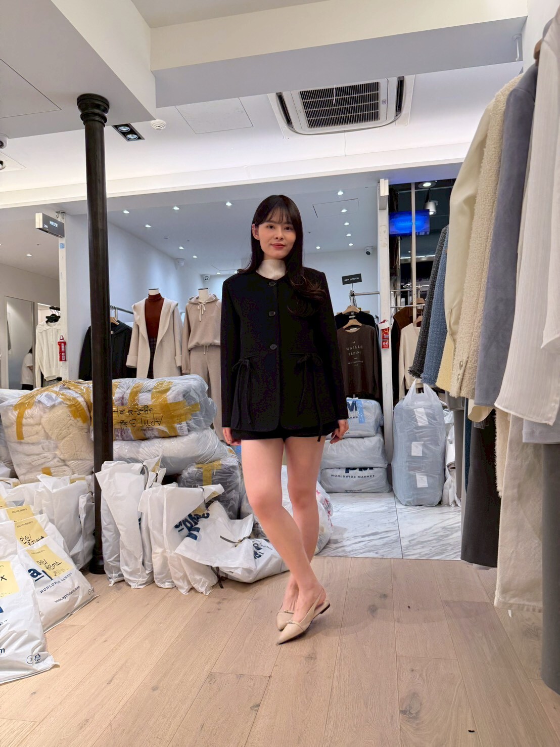 AY5513 小圓領寬鬆外套