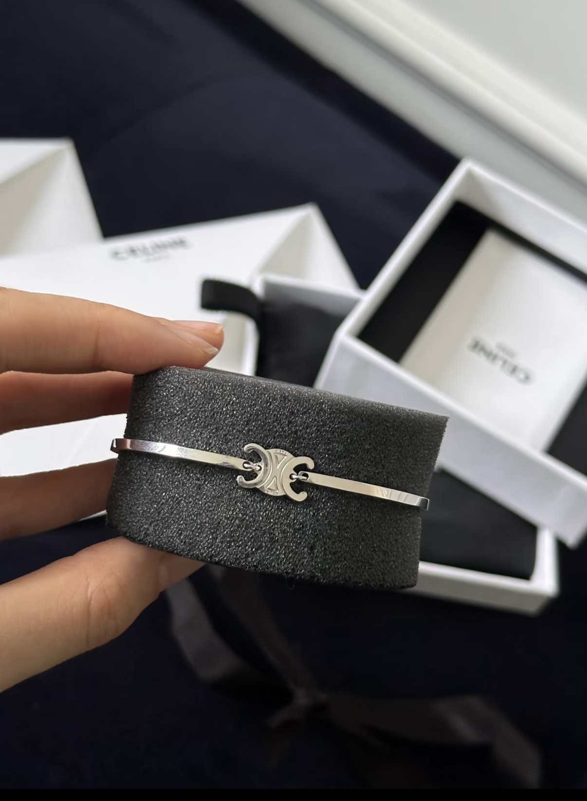 CELINE Triomphe Articulated Bracelet