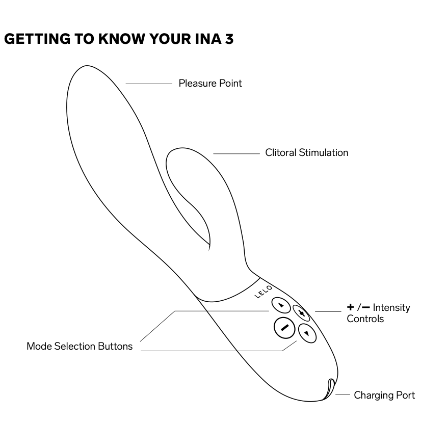 Lelo - Ina 3 兔耳震動棒 - 淺綠色