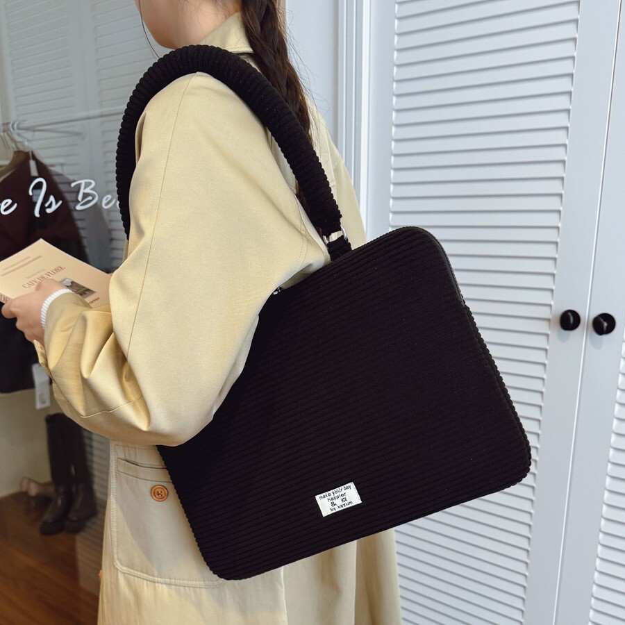 《6564》燈心絨單肩平板筆電電腦包