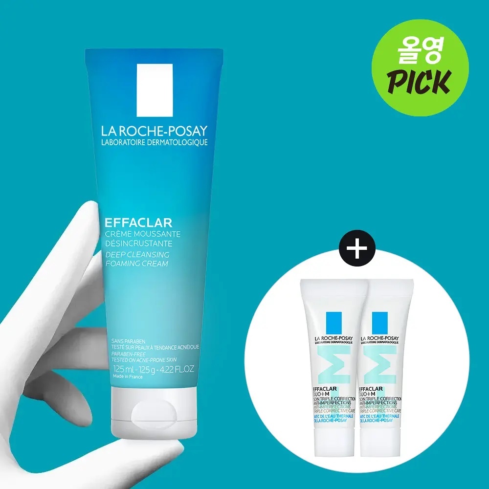 《Olive young連線》La Roche Posay &nbsp;effaclar creme moussante desincrustante cream 125+3ml*4