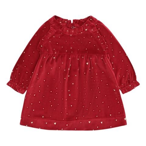 HC紅色燙金愛心寶寶洋裝