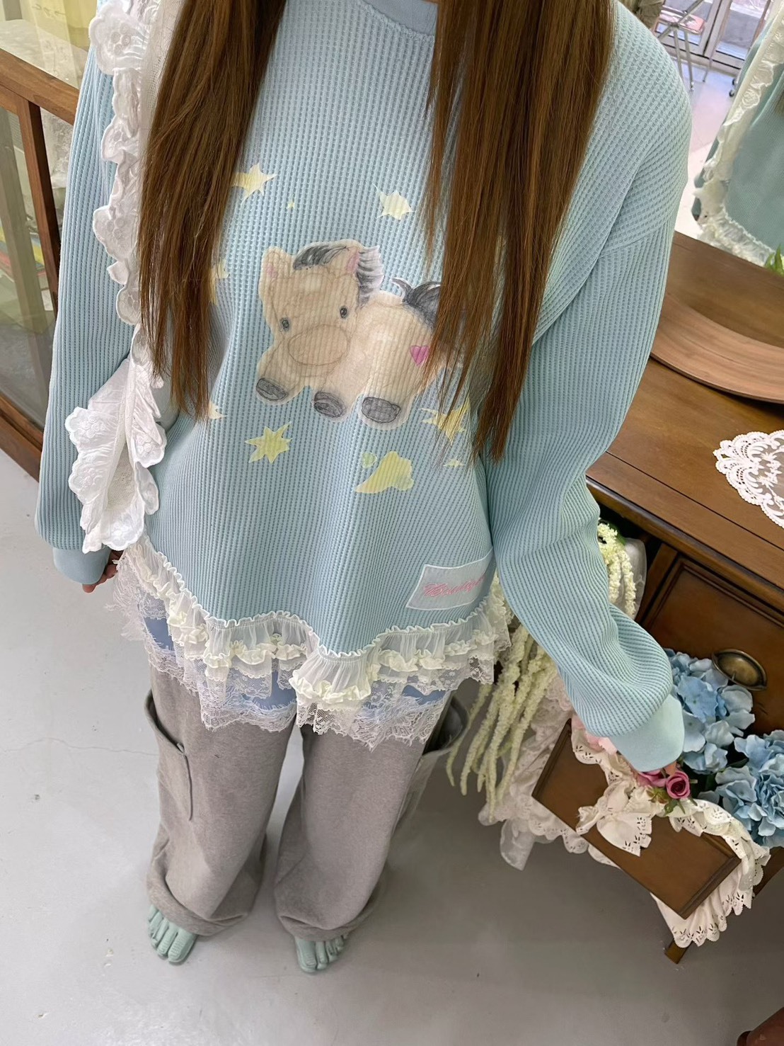 迷你馬蕾絲上衣