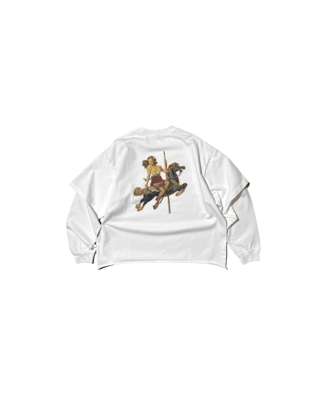 Club Stubborn Stubborn Is Sexy LS Tee (Yr Of Horse) - White