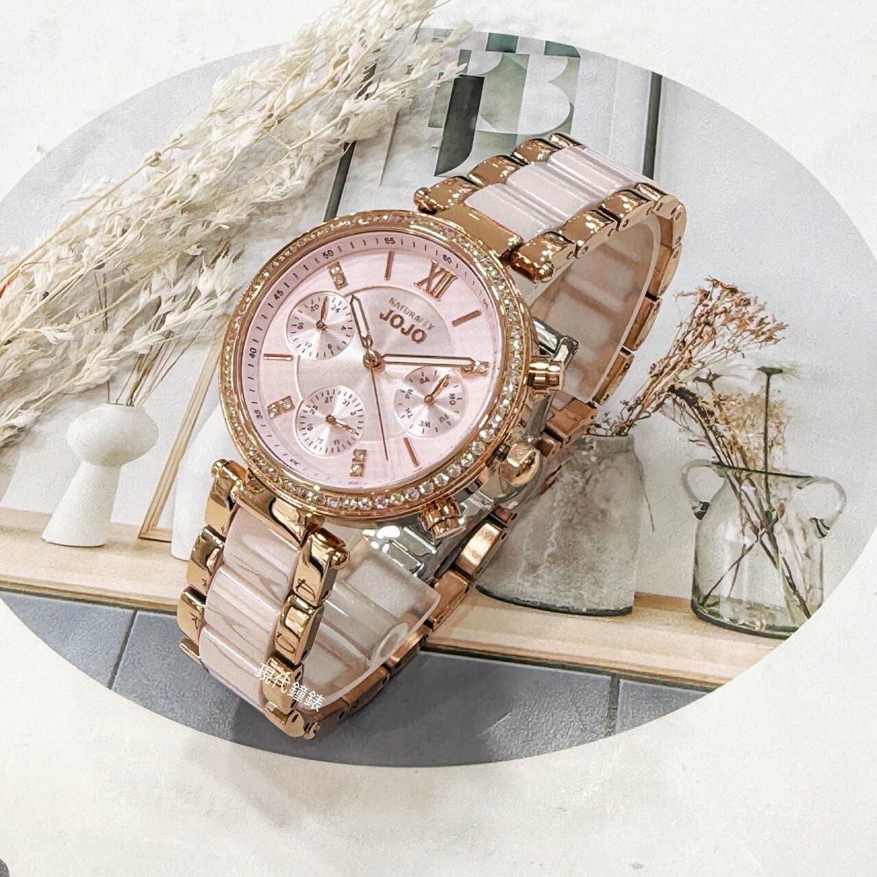 【NATURALLY JOJO】都會時尚 輕奢質感陶瓷帶腕錶 JO96973-10R 36mm 現代鐘錶