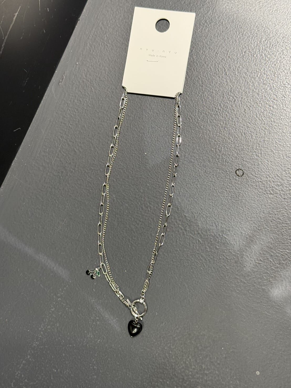 NU5561 愛心OT扣雙練項鍊 *特價* (充值購物金不適用)