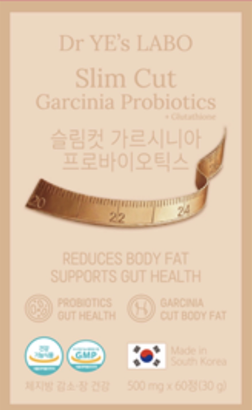 PT92 DR.YE's LABO SlimCut Garcinia Probiotics + Glutathione 瘦Cut 益生菌 + 谷胱甘肽 500 mgx60粒(30g) (LA044)