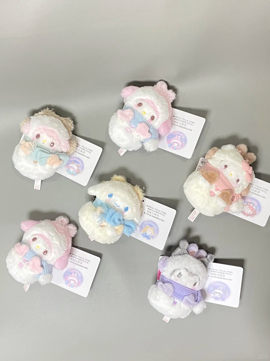 【預購】SANRIO 三麗鷗 堆雪人系列 毛絨公仔掛件 吊飾