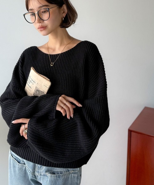 日本🇯🇵連線 Classical Elf 簡約繭型袖針織套頭衫 羅紋 針織 套頭衫 簡約 針織衫 短版 長袖 4色(任買兩件711免運)/預購